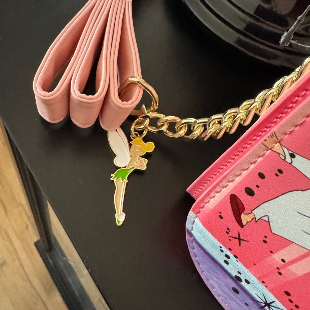 NWT Disney Peter Pan 70th Anniversary LOUNGEFLY Pink Crossbody Bag - Picture 8 of 15